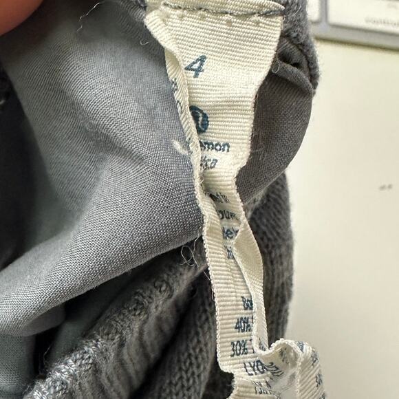 Lululemon Unity Pullover Sweater Womens Size 4 Heathered Fossil Gray Draped Back - Picture 5 of 5